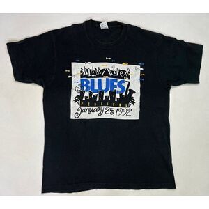 VINTAGE Miami River Blues Festival 1992 T-shirt Men Large USA 90s Single Stitch